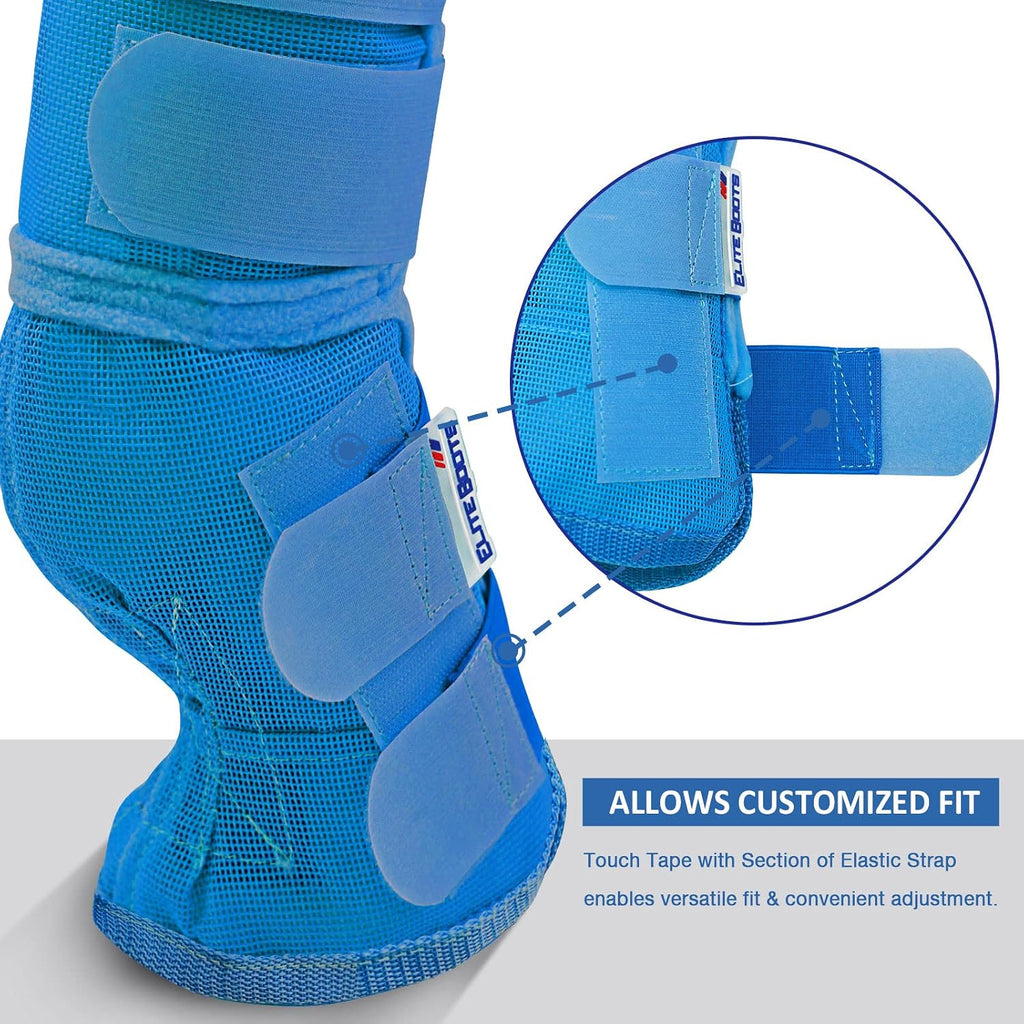 Horse Fly Boots Perfect Contoured Fit Leg Guards Dense Mesh Boots with Ventilated Comfort Reliable Protection from