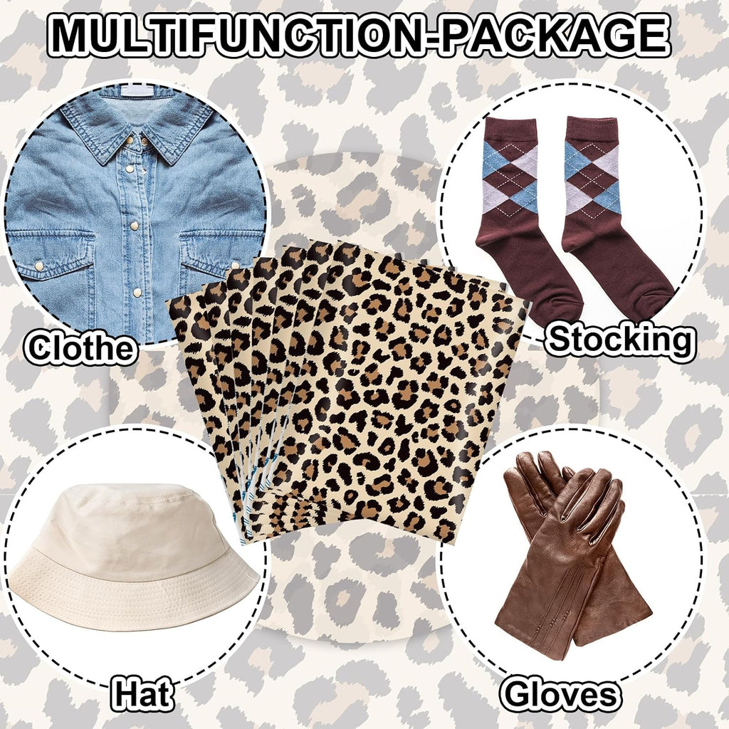 25 Pcs Cheetah Poly Mailer Mailing Bag 10 x 13 Inch Leopard Self-Sealing Plastic Packaging Envelope Bag for Small