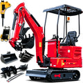 1.4 Ton Mini Excavator with Kubota-Diesel Engine, Side Swing Boom.