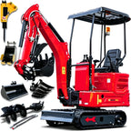1.4 Ton Mini Excavator with Kubota-Diesel Engine, Side Swing Boom.