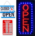 Open Sign for Business, Bright Vertical Neon-Style LED Sign