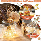 16oz Wide Mouth Mason Jars with Silver Lids and Bands, 8 Pack