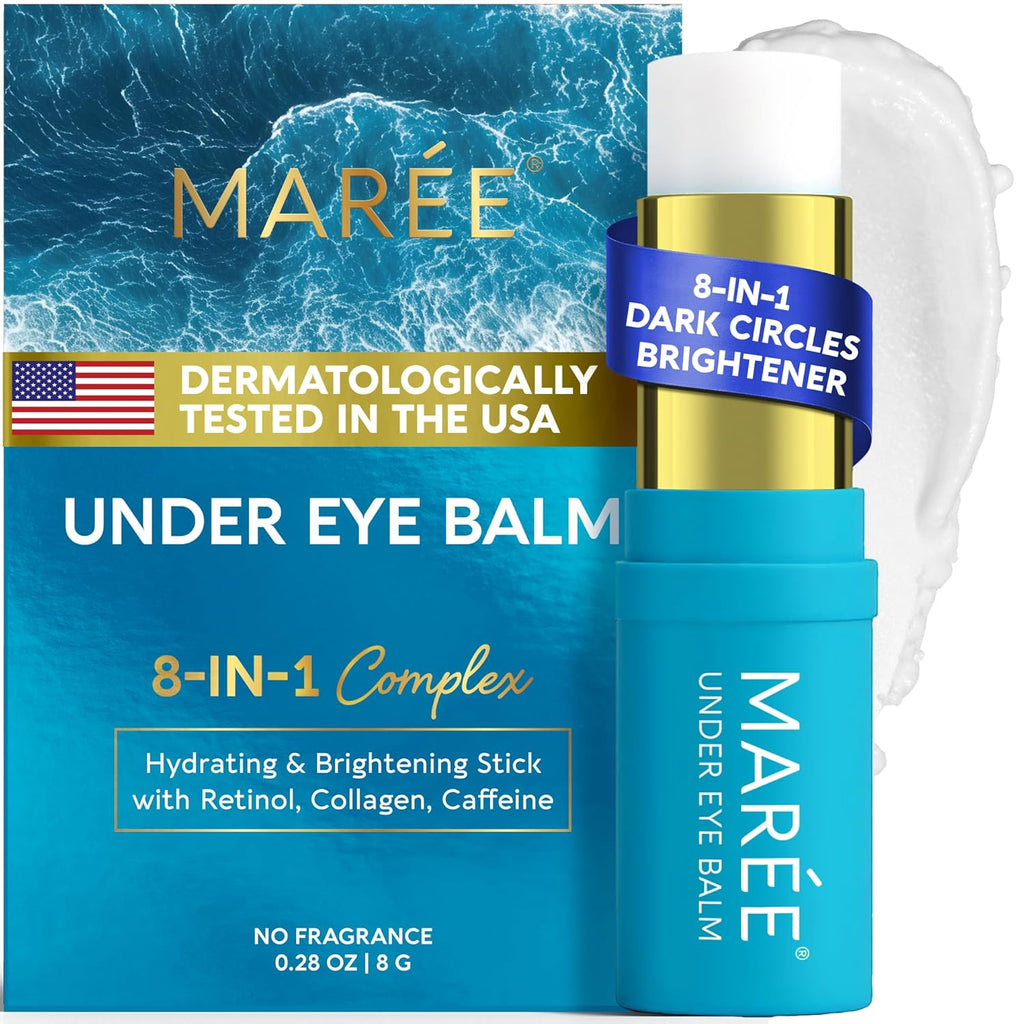 Under Eye Balm Stick Hydrating – Retinol Caffeine Under Eye Brightener Stick for Older Women – Collagen Undereye