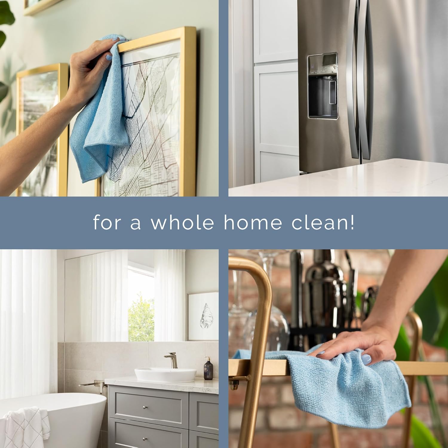 100 Pack of Microfiber Cleaning Cloth, Bulk Microfiber Towel for Home, Reusable and Lint Free Cloth Towels for Car