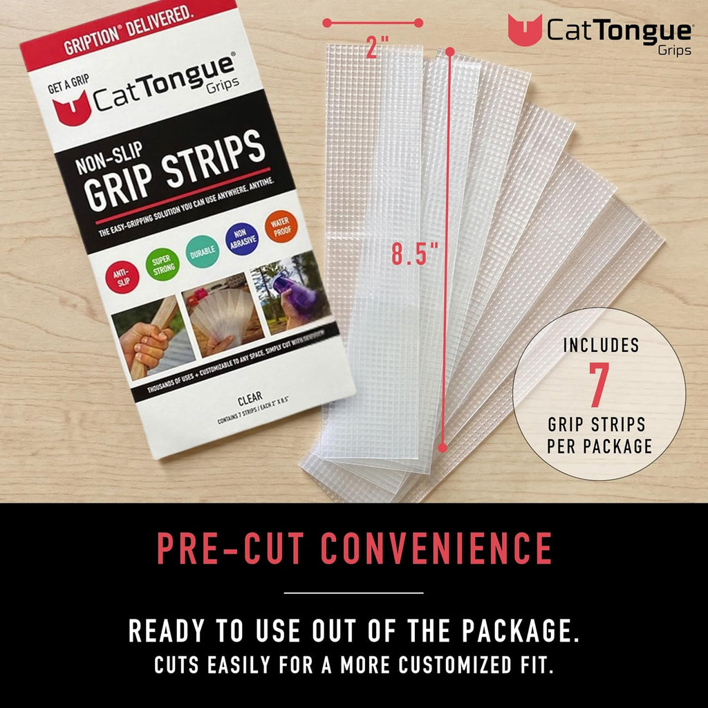 2"x8.5" Grip Tape Strips, Non-Abrasive, Waterproof, Glow