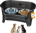 Express Mess Proof Dog Bowls Elevated for Medium to Large Sized Breed, No Spill Raised Dog Food Bowl Stand, Stainless