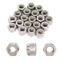 20PCS 5/16-18 Nylon Inserted Self Locking Nuts - Stainless Steel Silver Tone, 5/16" Nylock Nuts for Furniture, Tools, Handle