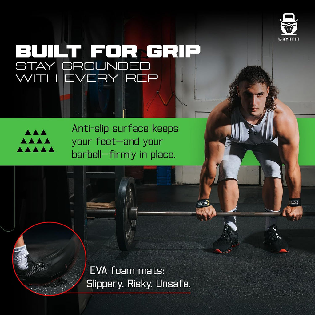 Interlocking Rubber Floor Tiles – Heavy Duty 100% Rubber Gym Flooring for Home Gym, Garage, Workout Room, Equipment