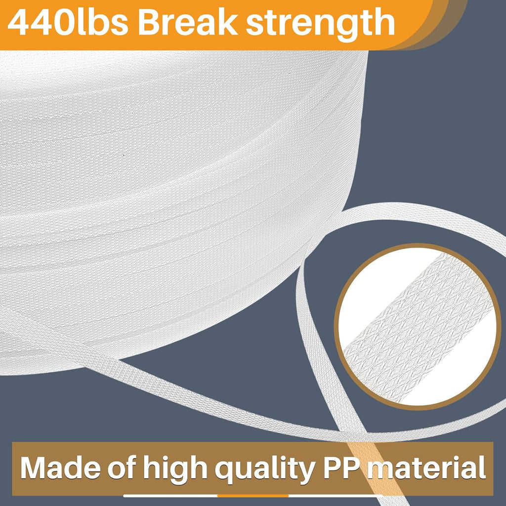 1/2 in Strapping, 440 Lbs Heavy Duty Polypropylene Strapping Roll