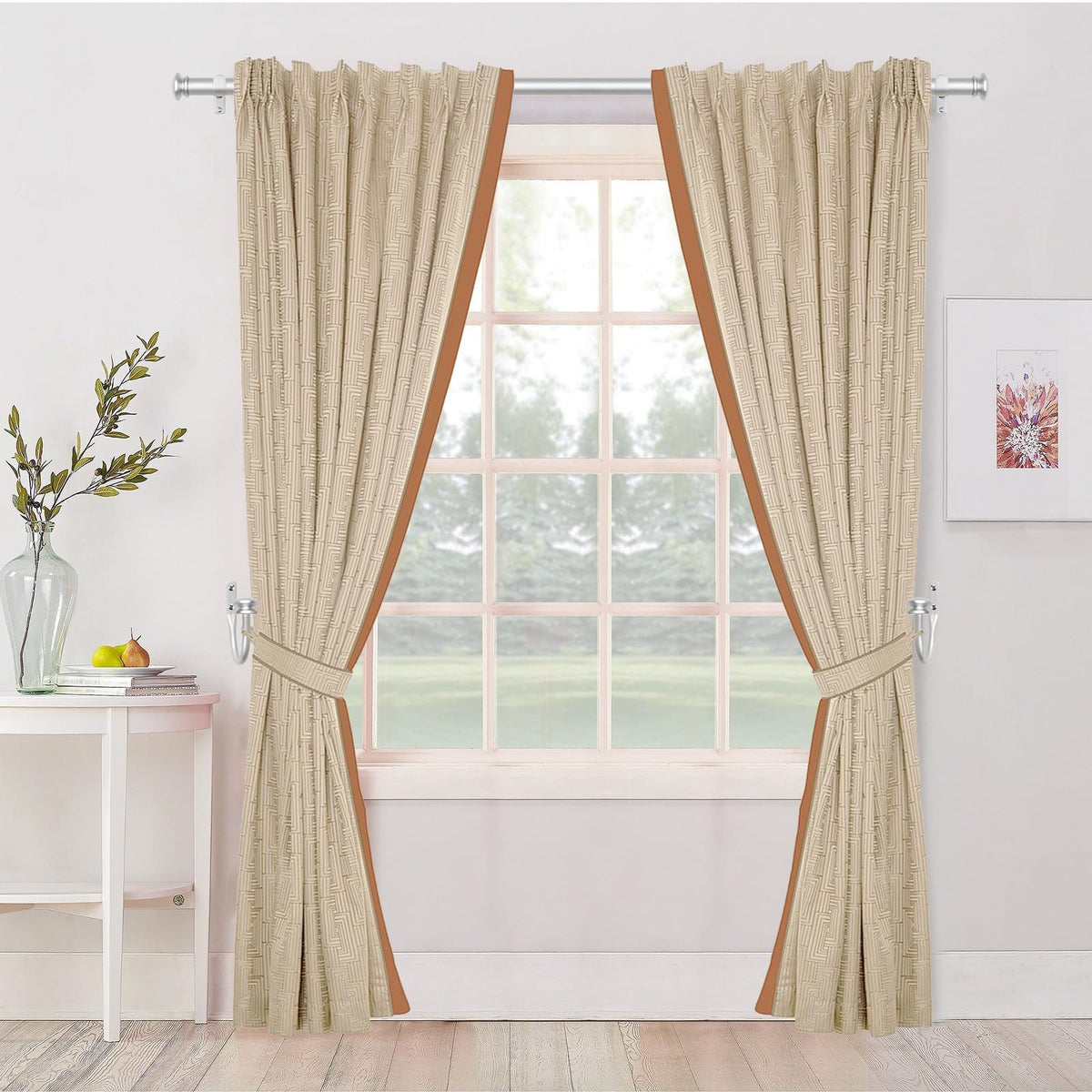 Curtain Holdbacks, Small Cap Finials, Silver(1 Pair/2 Pack), Small