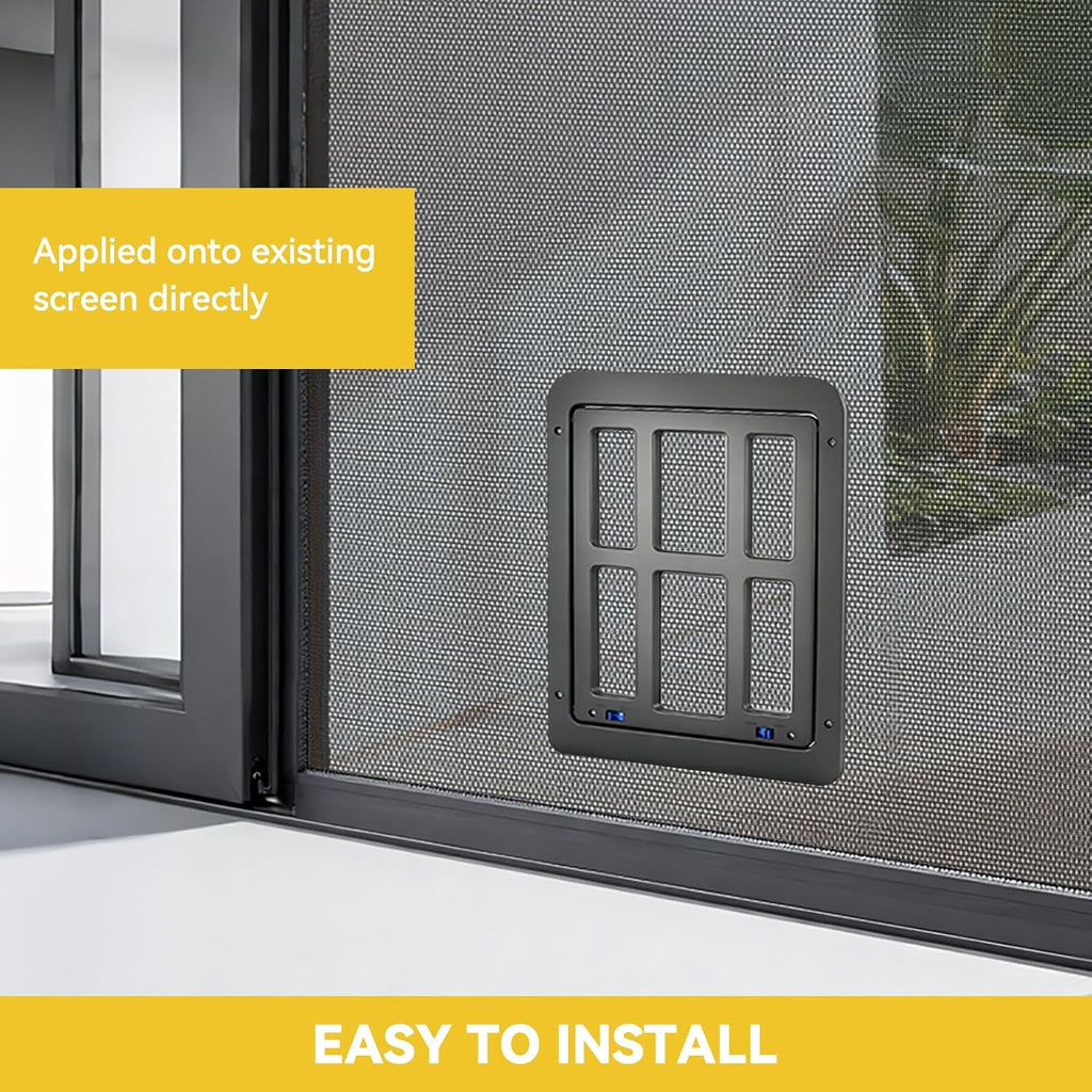 Dog Screen Door for Sliding Screen Door, Flap Opening 11.2" x 14.4", Screen Door with Magnetic Doggie Door Built-in
