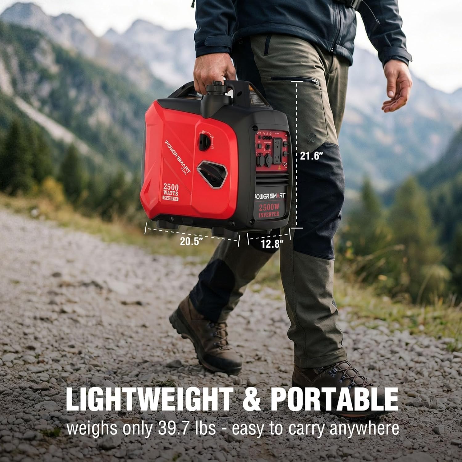 2500 Watt Portable Inverter Generator with Quiet Technology | Super Quiet 59dBA; Eco mode; Parallel Ready; Long