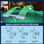 Pool Fountain with Light, 16-Color 12-Modes, Dual Spray Water Fountains for Above Ground & In-ground Pools, APP