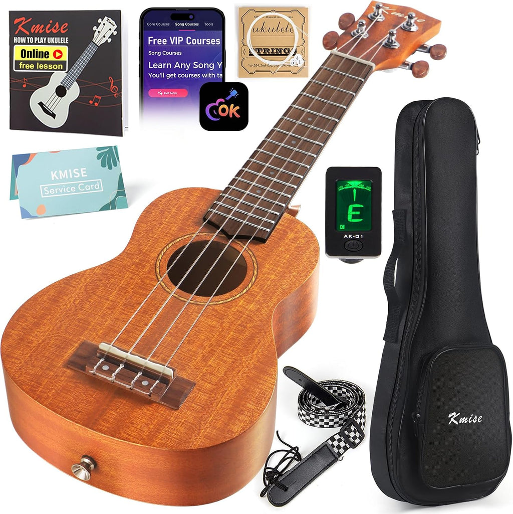 Professional Ukulele for Adult Beginner, Free Online Lesson 21 inch Soprano Mahogany Ukelele with Kids Ukele Bundle