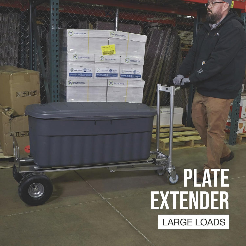 3-in-1 Aluminum Hand Truck and Platform Cart, 550-Lb. Upright | 770-lb. platform capacity, 10in. pneumatic wheels