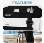 Bib Aprons 4 Pack Adjustable With 2 Pockets