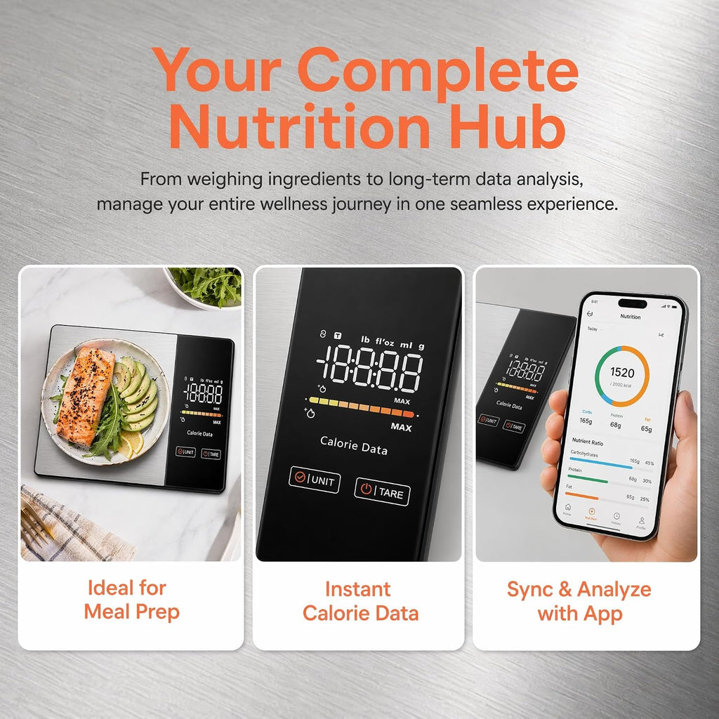 Smart Nutrition Food Scale, Bluetooth Calorie Macro Tracker