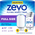 Flying Insect Trap for Fruit Flies & Gnats, 1 Plug-in Base & 3 Refills | Catches Fruit Flies & Gnats Near Fruit Bowls