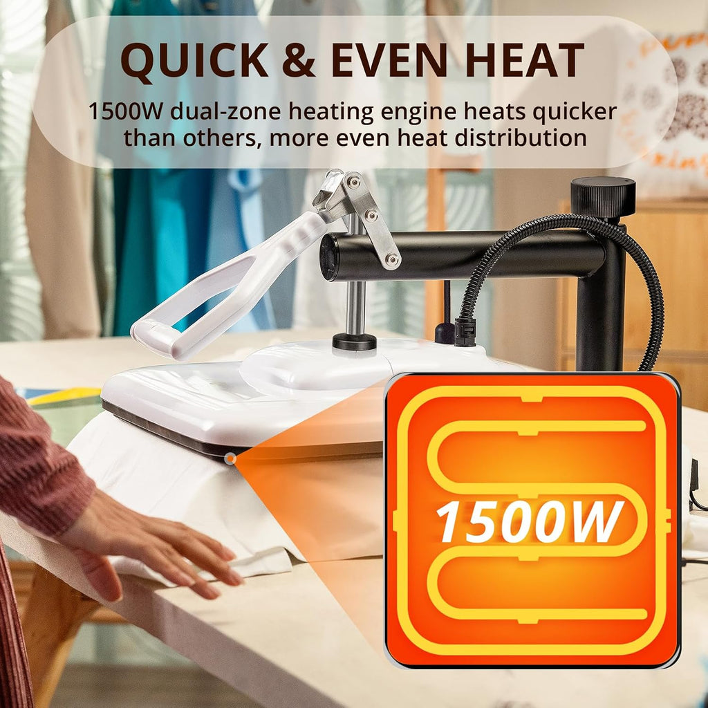 Heat Press Machine for T Shirts - Heat Press 15x15 for Sublimation | DTF, HTV Vinyl Projects| Swing Away Heat Press