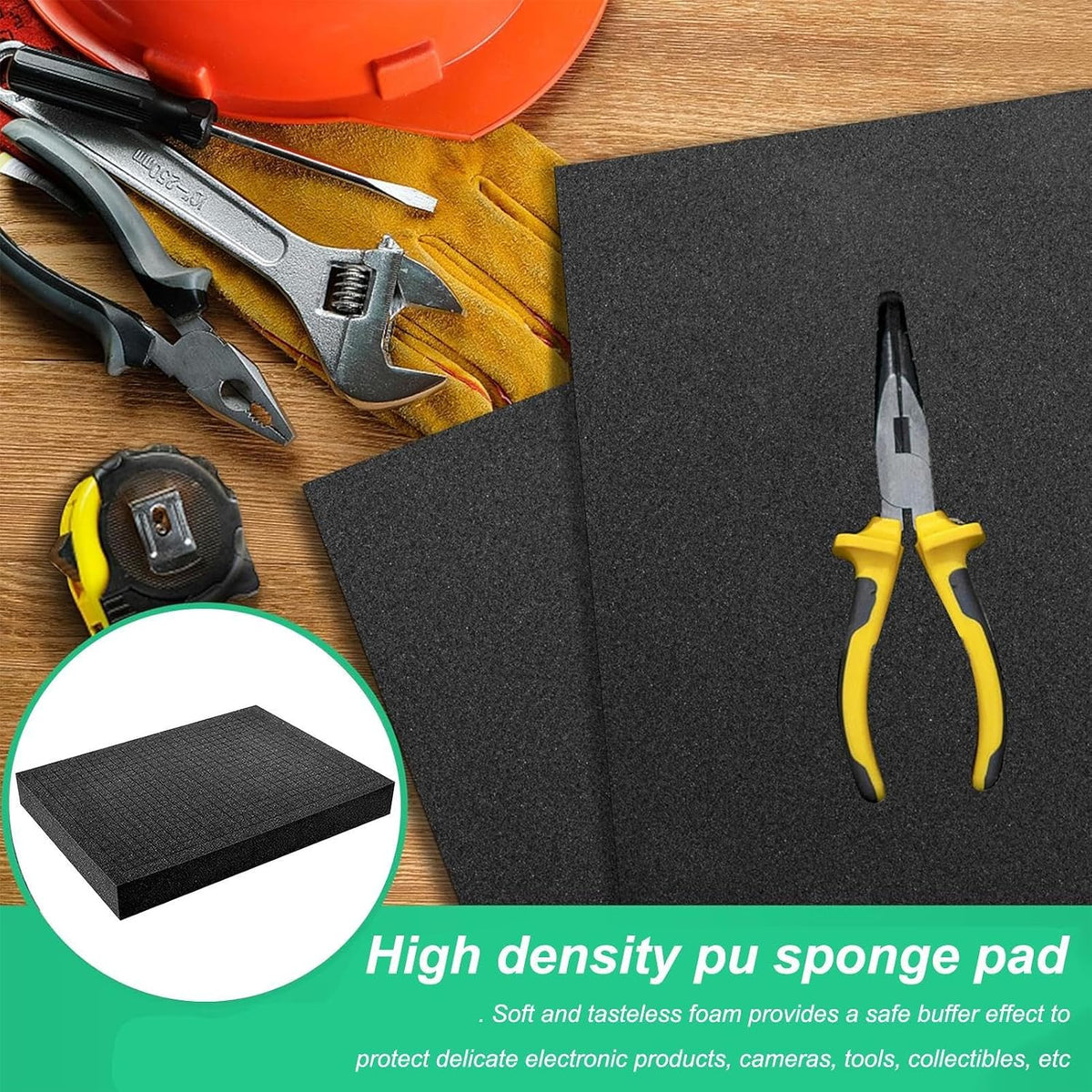 Foam Insert Sheet - PU Cuttable Foam Pads | Pick And Pluck Foam | Pick Apart Foam Insert | High Density Foam Insert