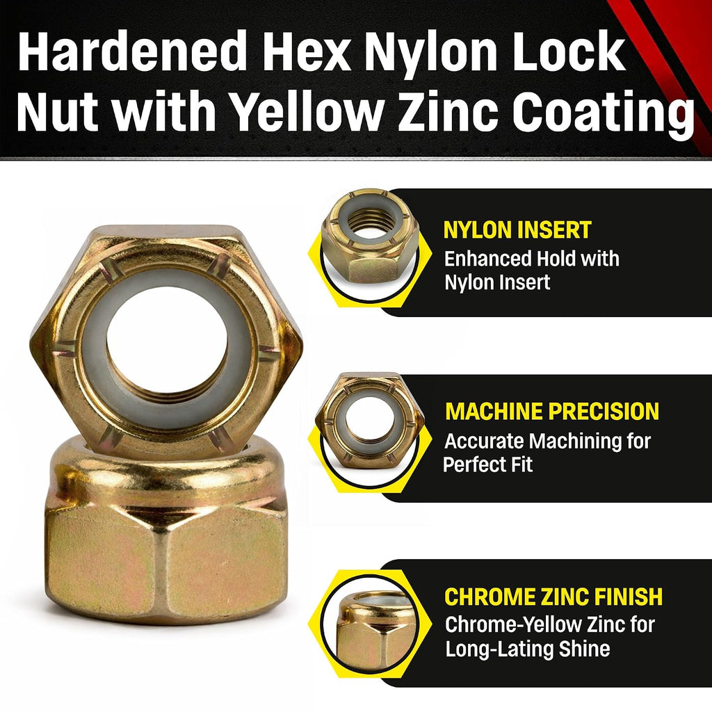 Chenango Supply 5/16-18 Grade 8 Nylon Insert Lock Nuts