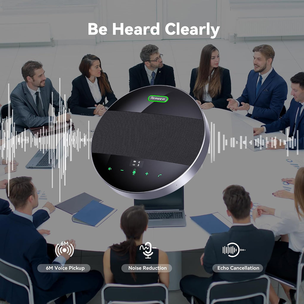 3X Optical Zoom 1080P 60FPS PTZ Conference System with 93°Wide-Angle Lens and MagiCall Bluetooth Speakerphone, Video