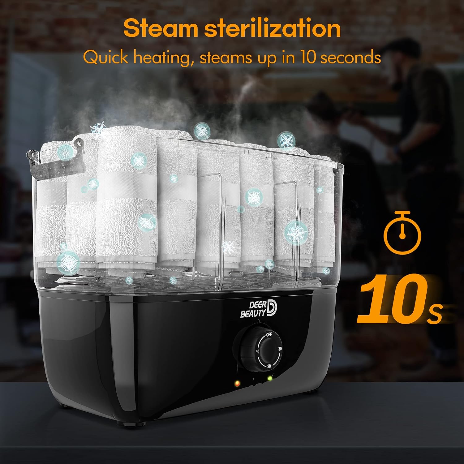 Towel Steamer-Hot Towel Warmer 600 W Tabletop Moist Towel Heater, Holds up to 18 Towels,30 Minute Auto Shut