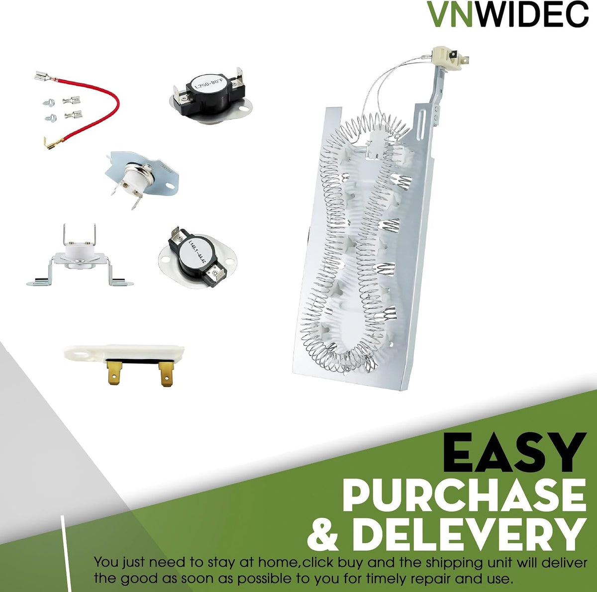 Dryer Heating Element Kit for Maytag MEDB835DW4 MEDE250XL0 MEDB765FC0