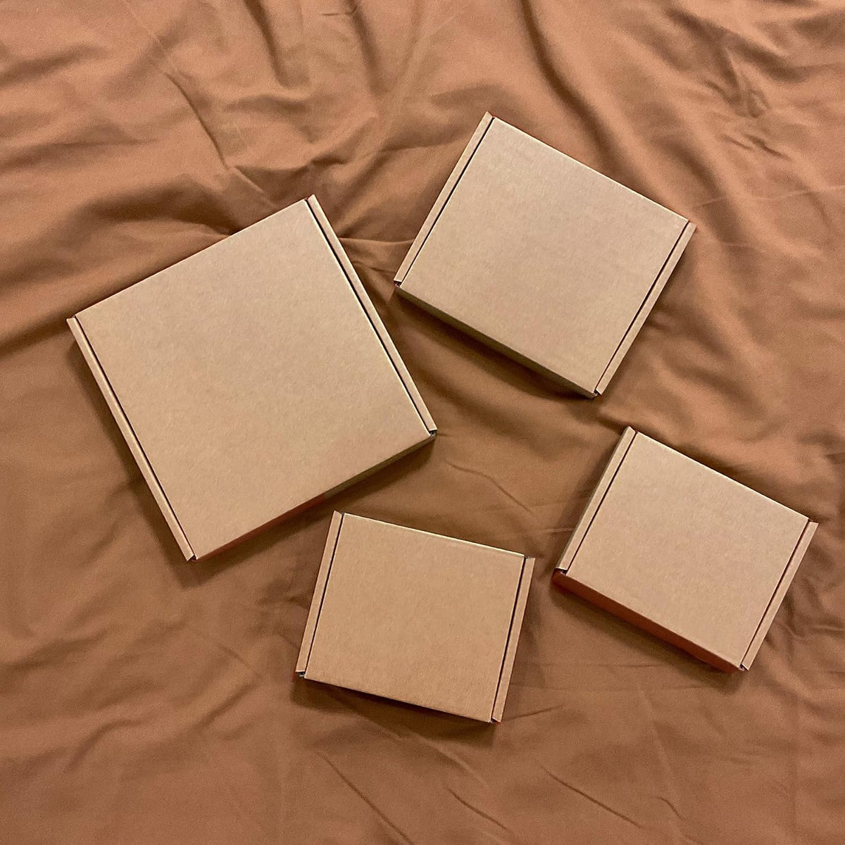 7x7x1 inch Small Shipping Boxes 50 Pack, Brown Corrugated Cardboard Mailers