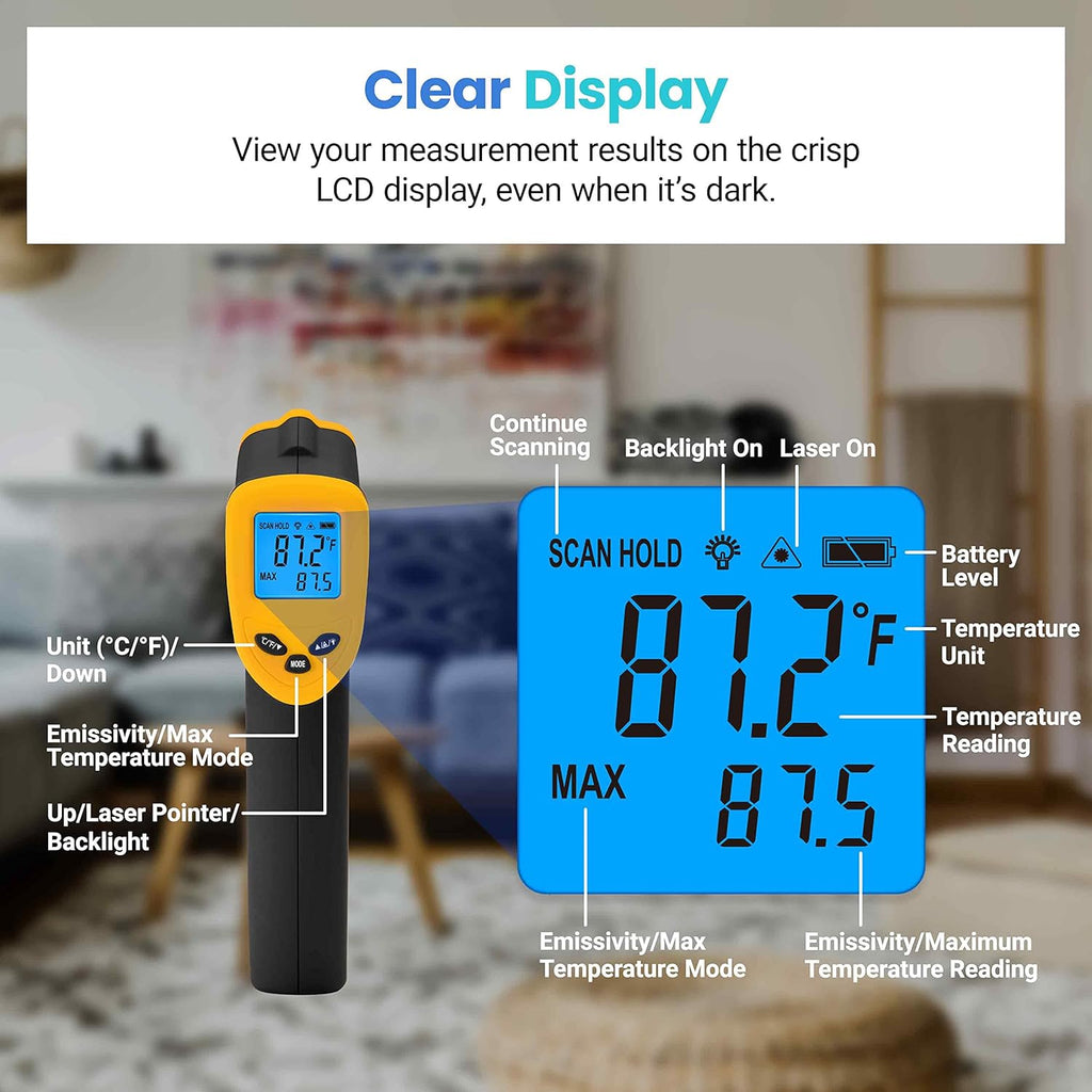 Infrared Thermometer Laser Temperature Gun 774