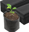 Black Plant Grow Bags for Plants Nursery, Pack of 200 5.5x5.9 Breathable Non-Woven Fabric Grow Bags for Planting