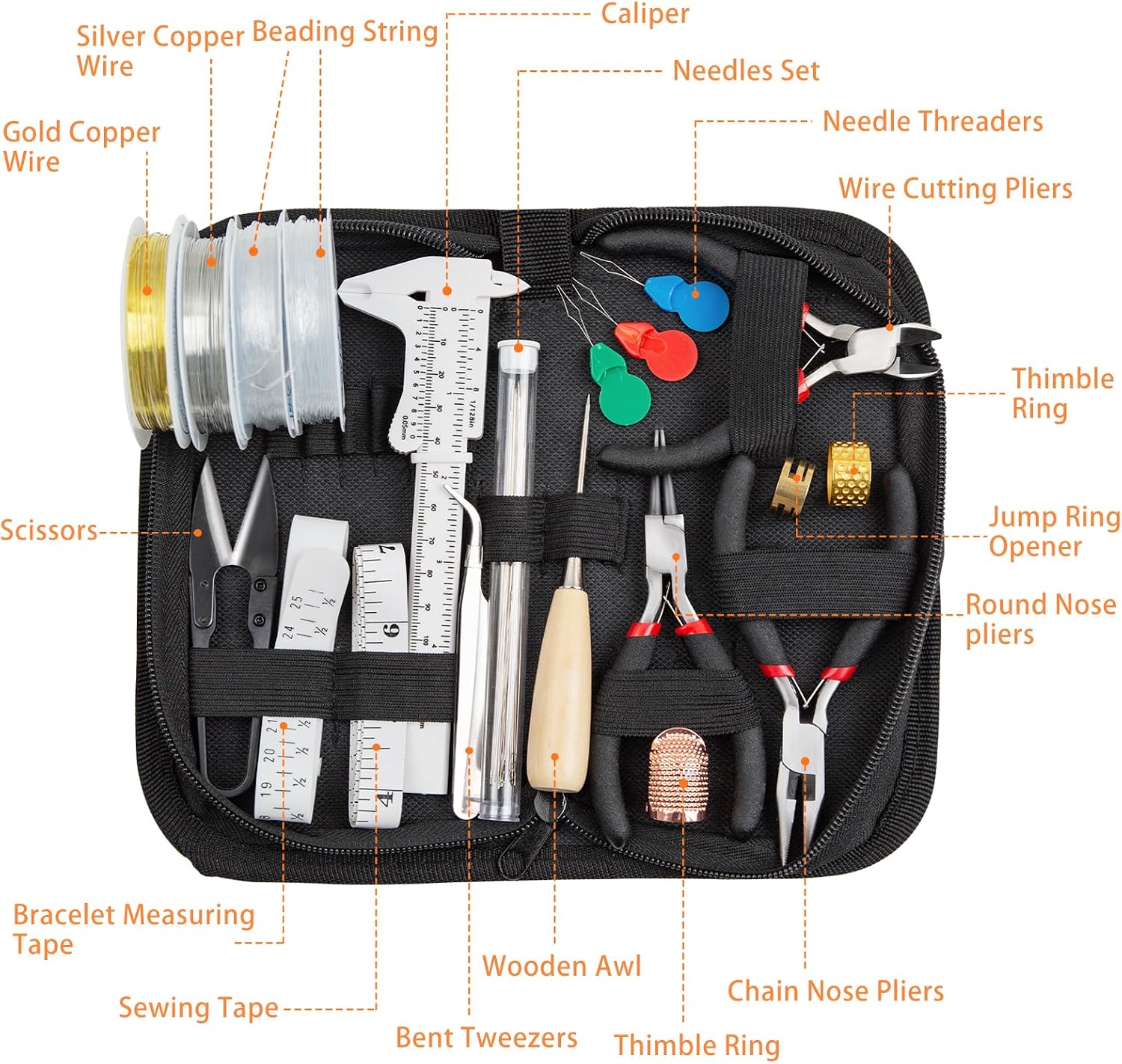 Jewelry Making Supplies Kit, Repair Tools with Accessories | Jewelry Making Kit for Adults and Beginners, Wire
