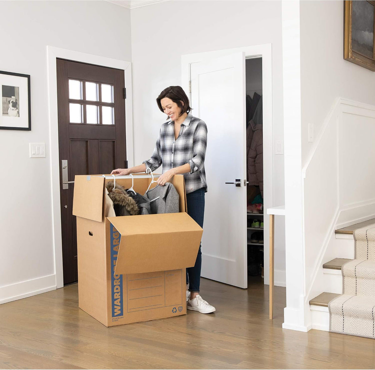 3-Pack Tall Wardrobe Moving Boxes, 24" x 24" x 40"
