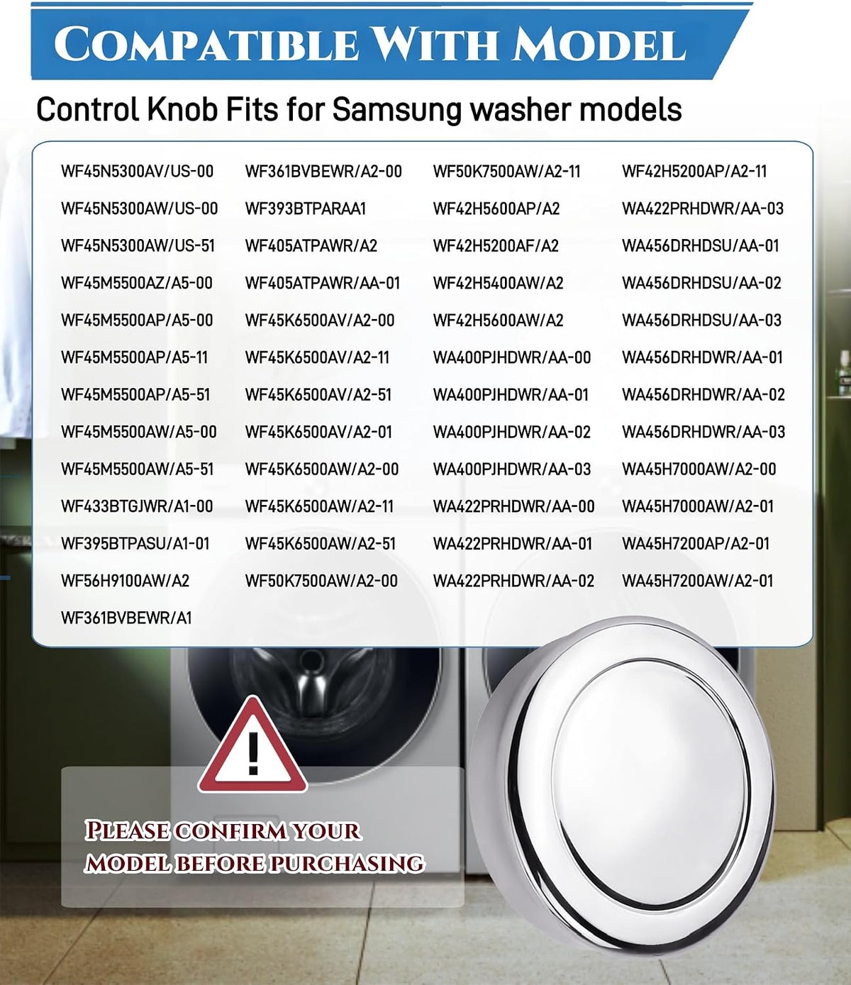 DC64-03186A Control Knobs Replacement Fits for Samsung Washer&Dryer