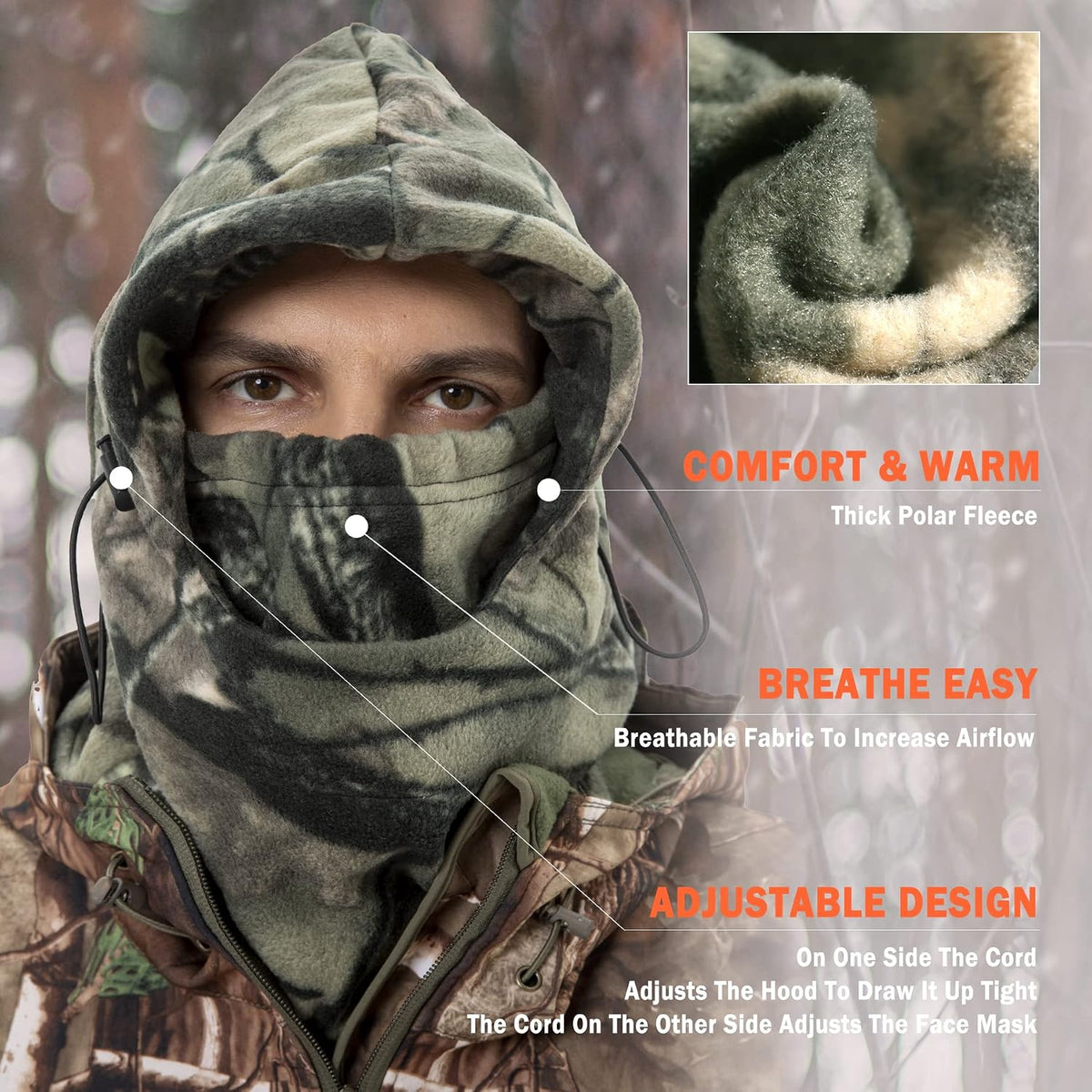 Hunting Face Mask Camo Balaclava Hunting Gear for Men Women | Hunting Gifts for Men, Deer & Duck Hunting Accessories