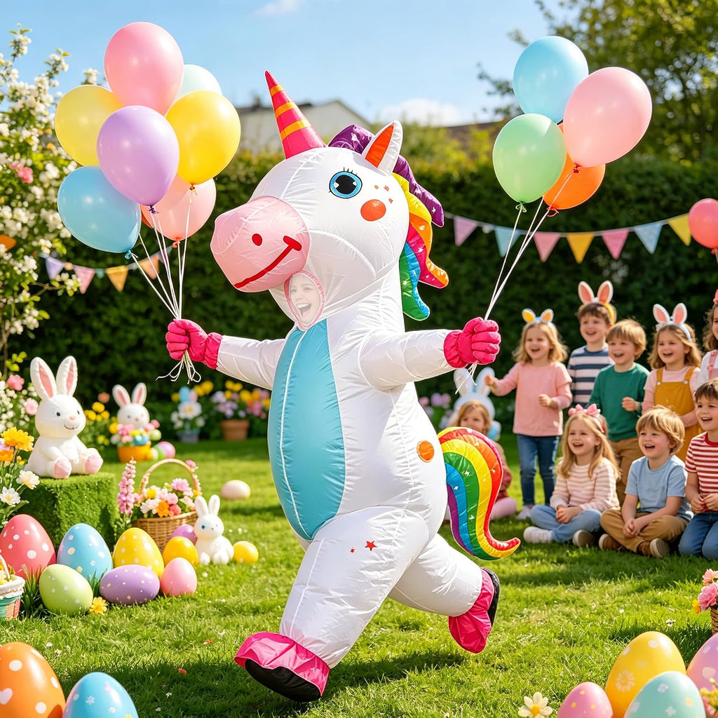 Inflatable Unicorn Costume Adult,Funny Unicorn Blow Up Costumes for Halloween Party Cosplay,Unicorn Suit for Men Women