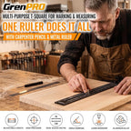 GRENPRO Combination Speed T-Square Ruler Angle Finder Woodworking Tools