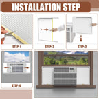 BJADE'S Window Air Conditioner Side Panels with Adjustable Frame Size Suitable for Different Window AC Unit