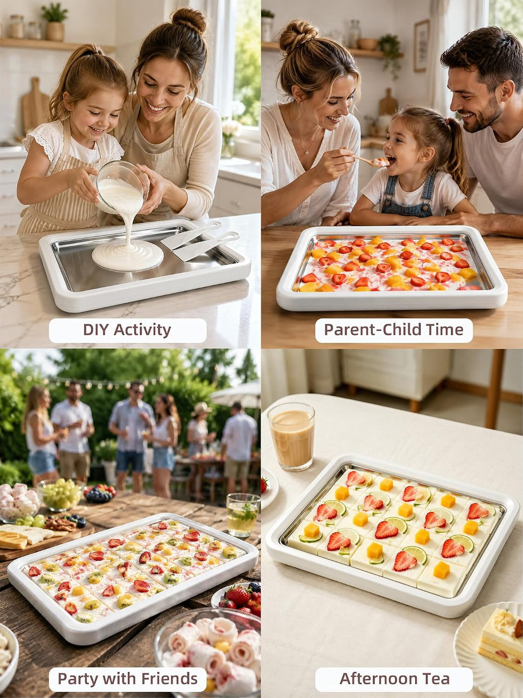 13.8 * 9.5 Inch Extra Large Rolled Ice Cream Maker, Rolled Ice Cream Tray