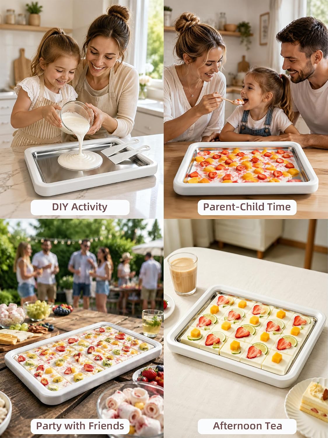 13.8 * 9.5 Inch Extra Large Rolled Ice Cream Maker, Rolled Ice Cream Tray