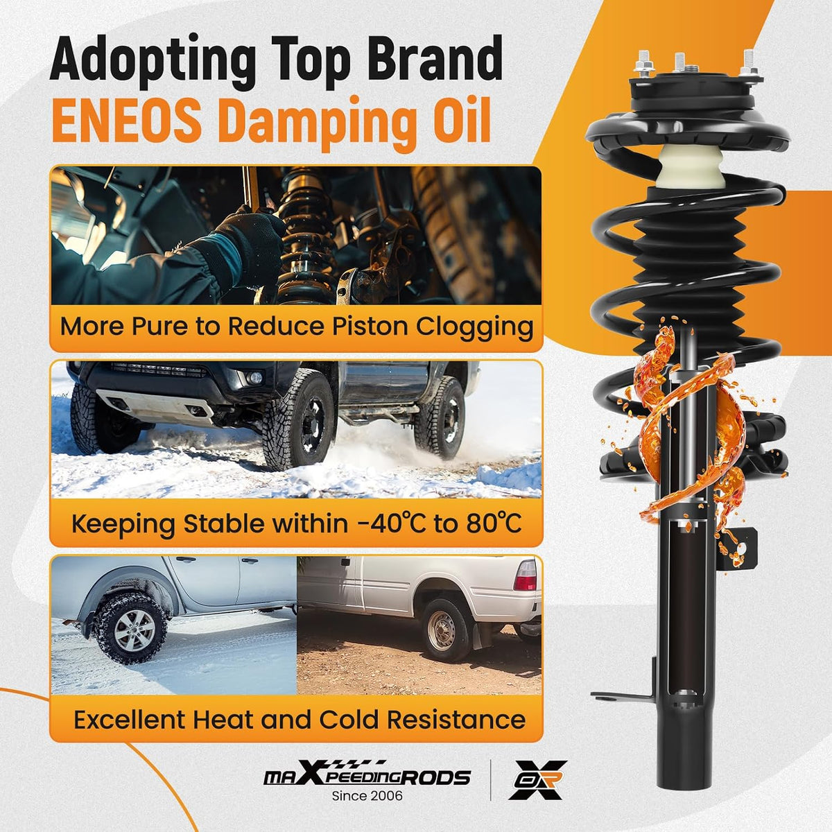 maXpeedingrods 2Pcs Front Strut for Ford Focus 2000-2005