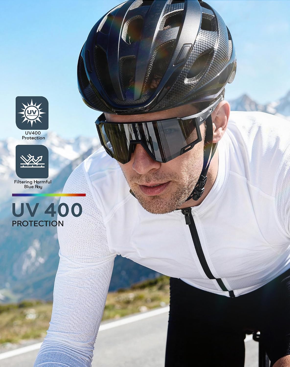 Sports Sunglasses-Men Polarized-Mens-Sunglasses Women: Running Sun Glasses with UV400 for Fishing Cycling
