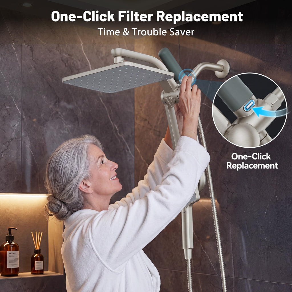 2-Pack Gray Shower Head Filter Replacement for L400099