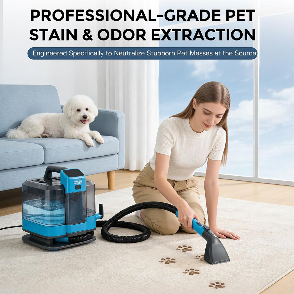 Hydroflex Pro Steam Portable Carpet Spot Cleaner with Steam, 1600W Upholstery Cleaner Machine, 18KPa Strong Suction