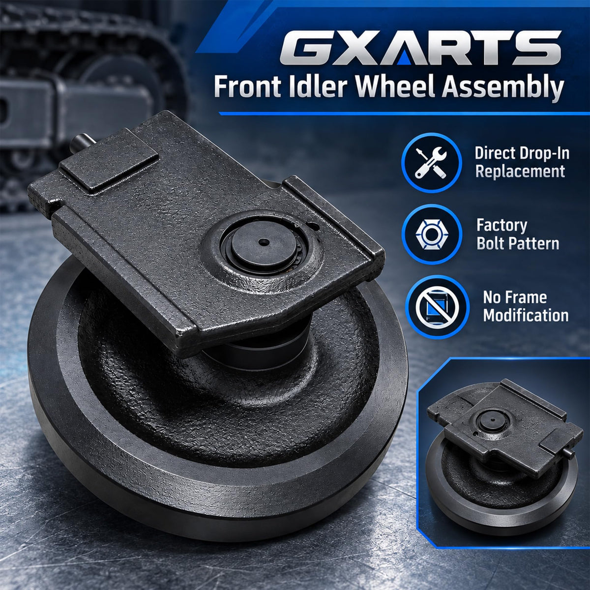 GXARTS 6693237 Front Idler Wheel Assembly Compatible with Bobcat T190-T770