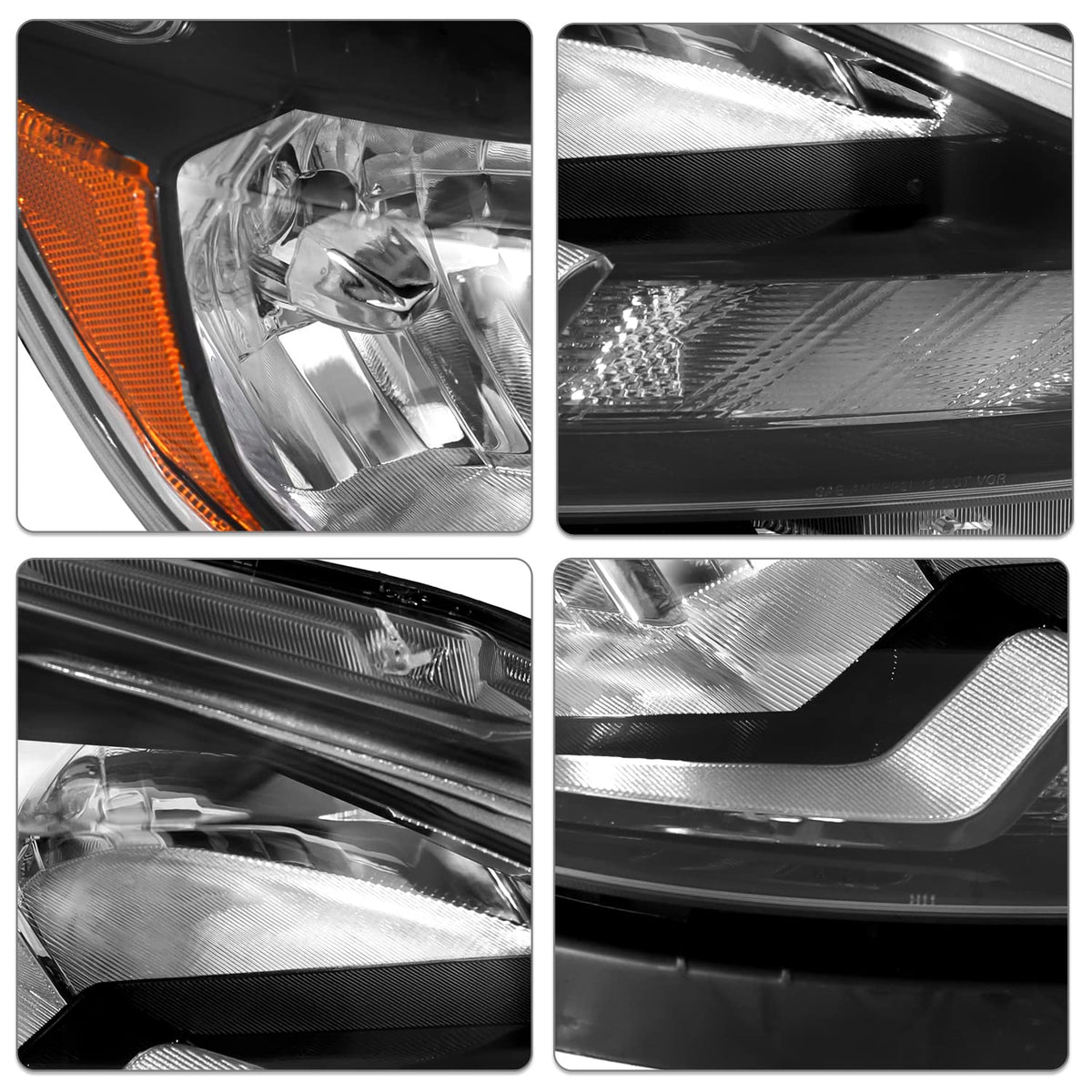 Halogen Headlight Assembly Compatible with 2016-2019 Nissan Sentra