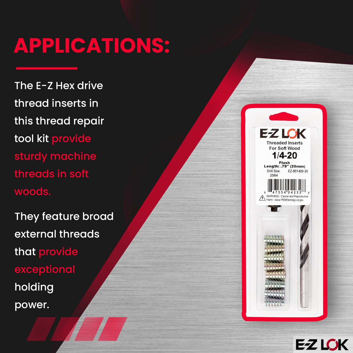 E-Z LOK Thread Repair Kit, 0.25-20