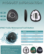 Wireless Restaurant Pager System with 15 Waterproof Call Buttons
