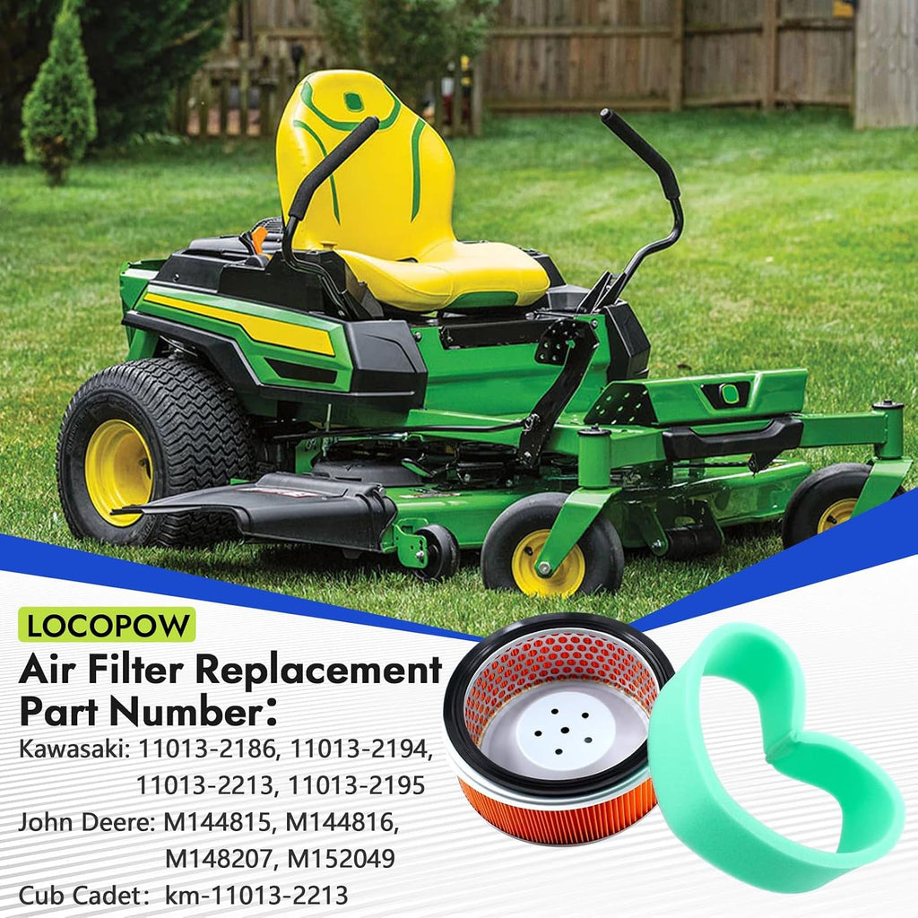 LOCOPOW 11013-2213 M144815 Air Filter Fits Kawasaki FD750D FD711D Fits John Deere X475 X485 X575 X585 X700 X720 X724 X728 X729 11013-2186 11013-2195 M144816 M152049