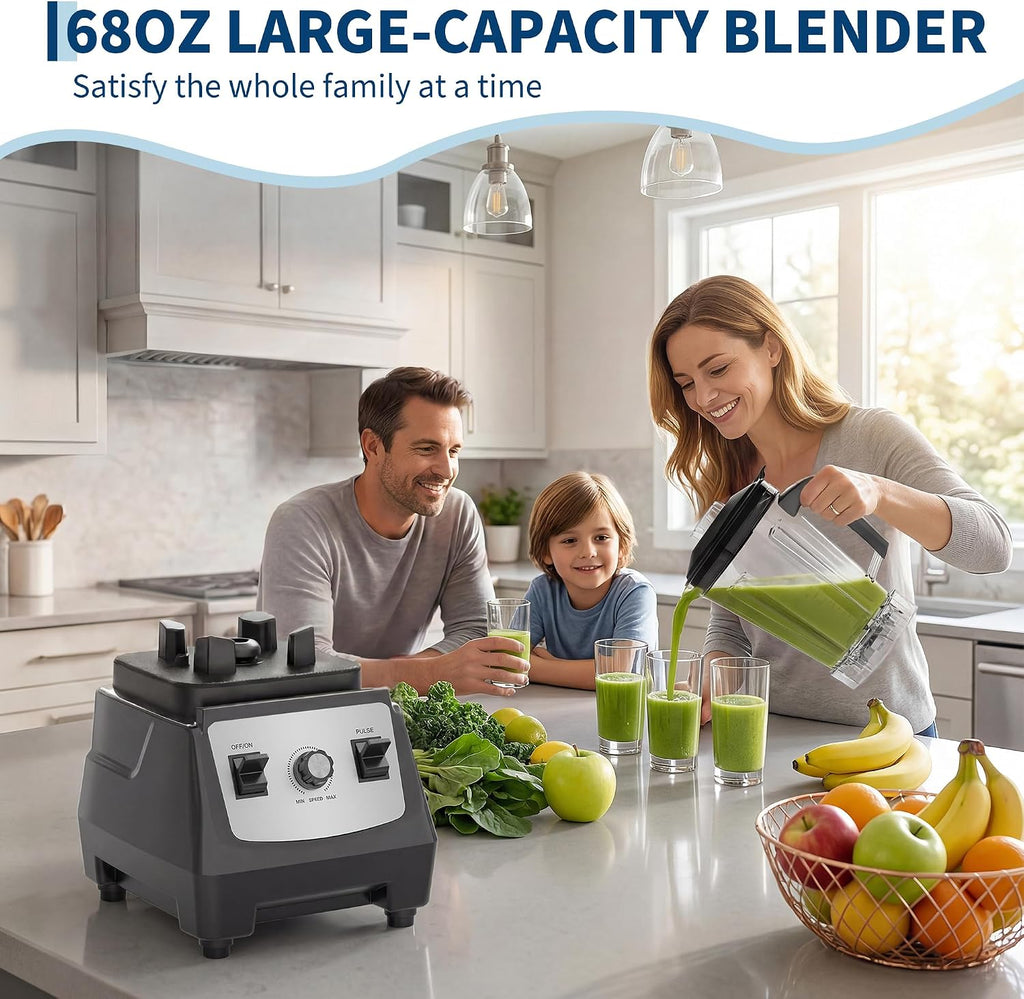 Commercial Blender 68oz 2200W, 28000RPM Professional Blender
